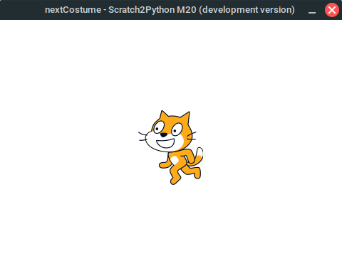 Screenshot of Scratch2Python on Linux Mint